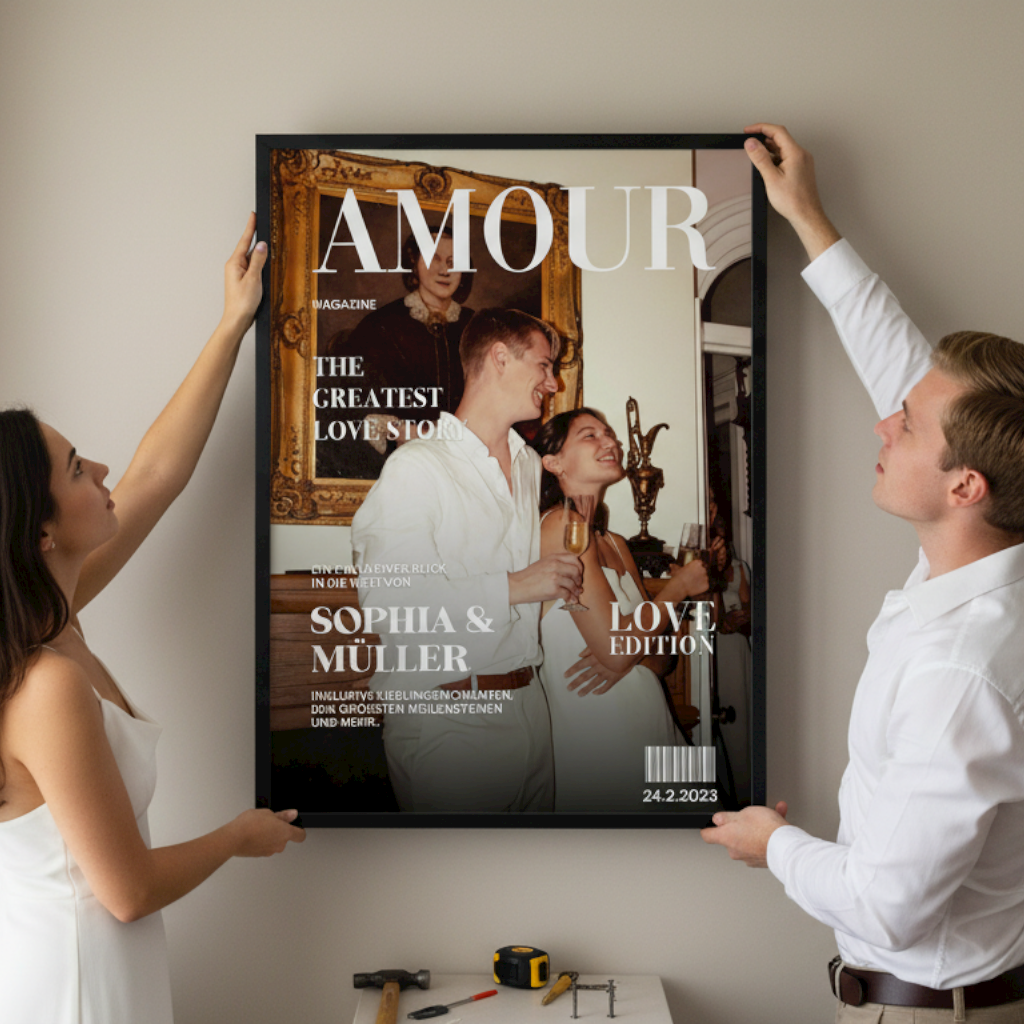 Geschenk für Paare - Couple Magazine - Personalisierte Wandkunst