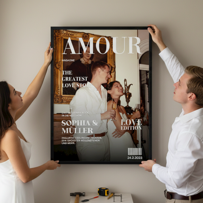 Geschenk für Paare - Couple Magazine - Personalisierte Wandkunst