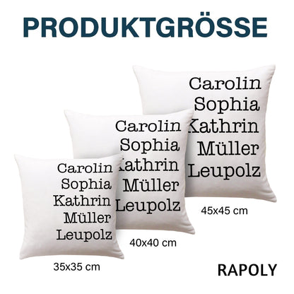 Geschenk für Familie – Familienname – Personalisiertes Kissen