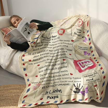 Für unsere Tochter – Ein Stück unseres Herzens – Personalisierte Premium-Decke™
