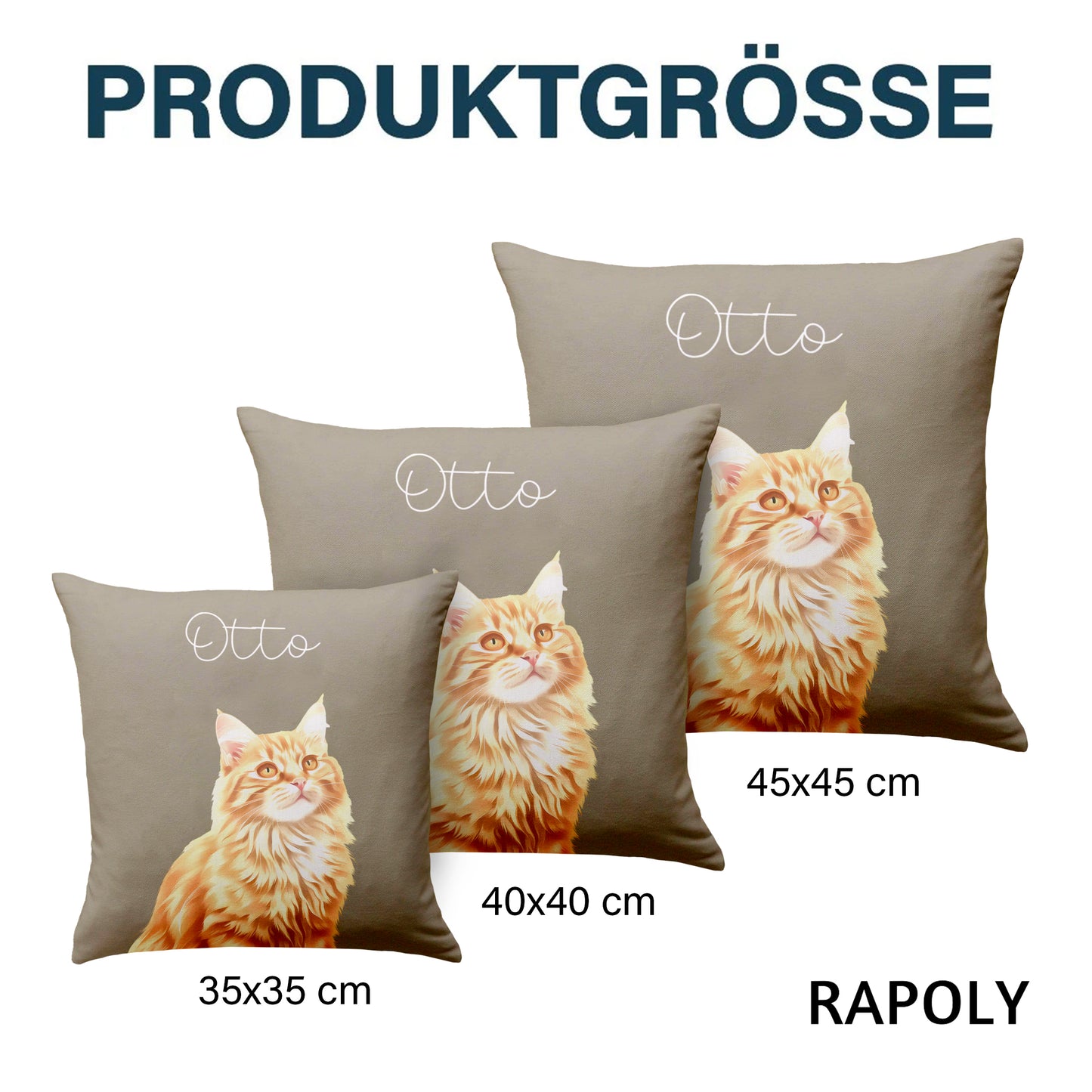 Geschenk für Tierbesitzer - Aquarell-Haustierportrait - Personalisiertes Kissen