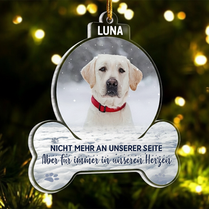 Geschenk für Tierliebhaber - Für immer in meinem Herzen - Personalisierter Gedenk-Fotoanhänger für Haustiere