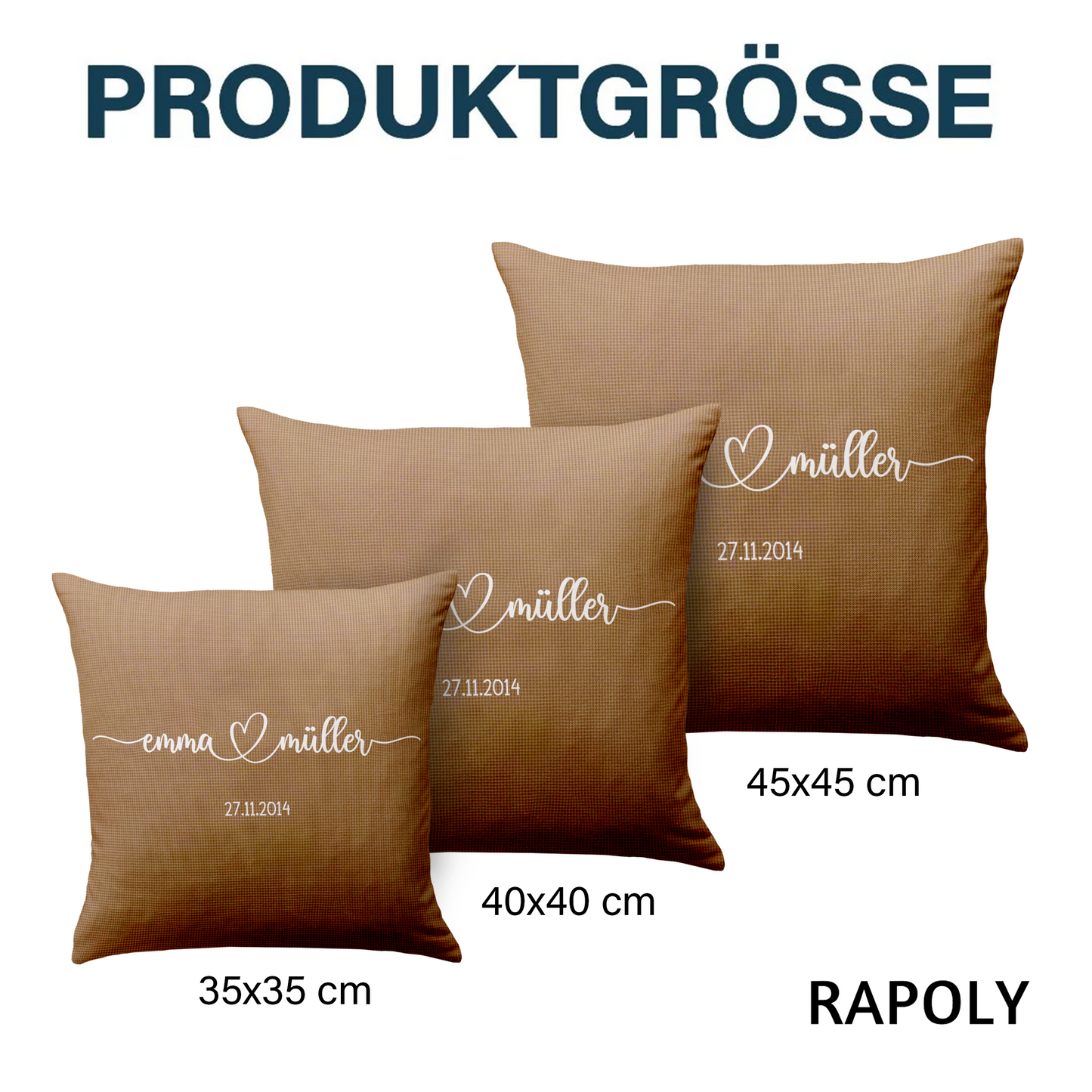 Geschenk für Paare - Namen & Gegründet Datum - Personalisiertes Kissen