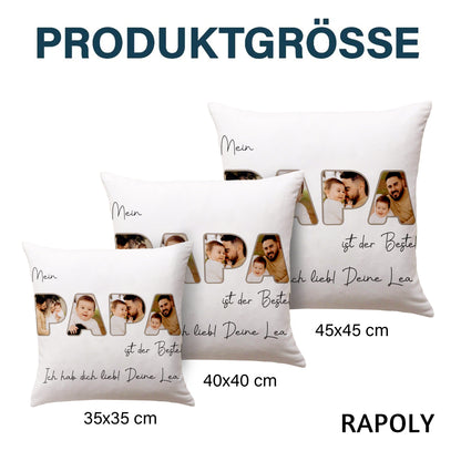 Geschenk für Papa - Papa ist der Beste - Personalisiertes Kissen