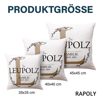 Geschenk für Familie - Familie SEIT - Personalisiertes Kissen
