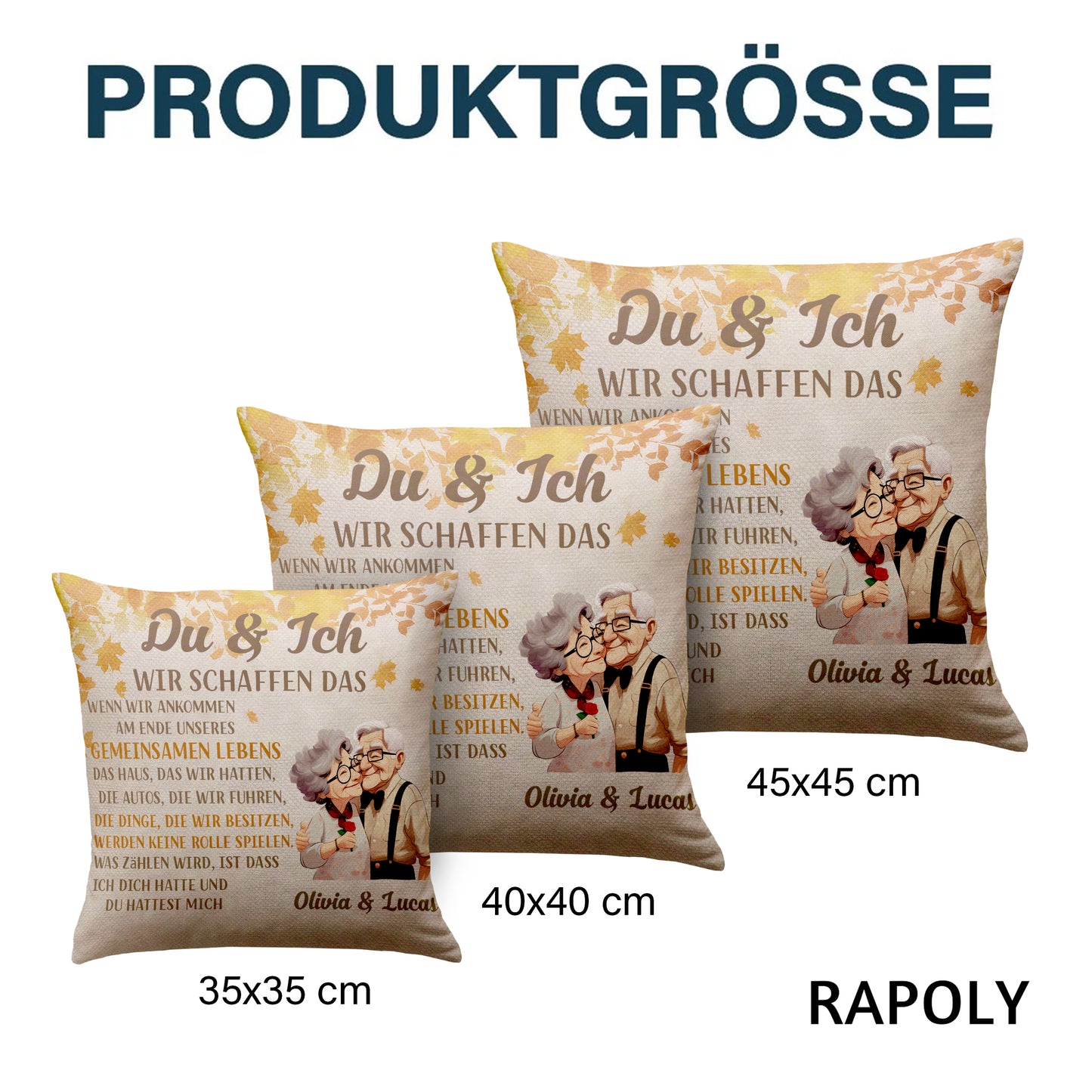 Geschenk für Paare – Am Ende unseres gemeinsamen Lebens – Personalisiertes Kissen