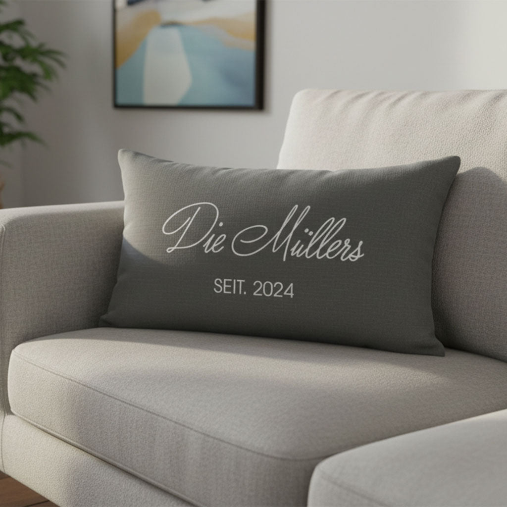 Geschenk für Familie - Familienname-Kissen - Personalisiertes Kissen