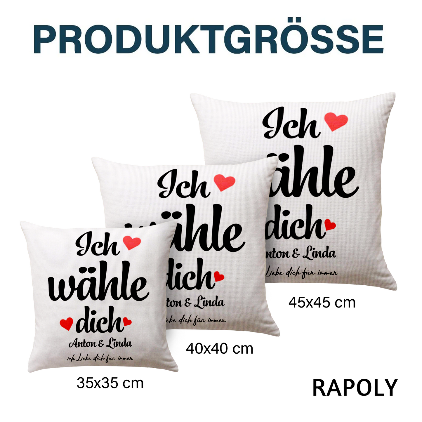 Geschenk für Paare - Ich Wähle Dich - Personalisiertes Kissen
