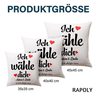 Geschenk für Paare - Ich Wähle Dich - Personalisiertes Kissen