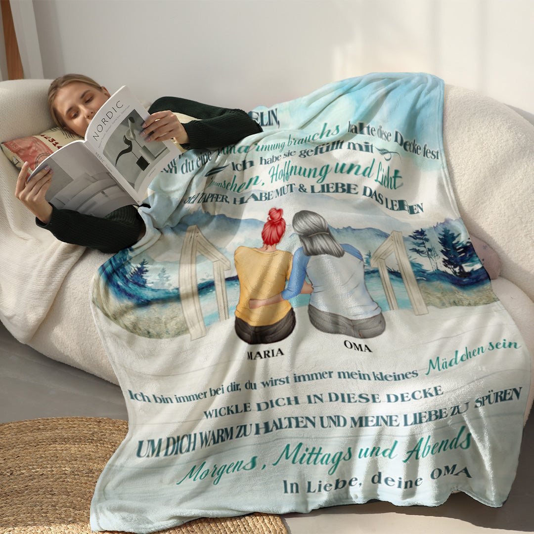 Für meine Enkelin - Halte diese Decke fest - Personalisierte Premium-Decke™