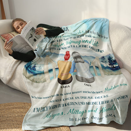 Für meine Enkelin - Halte diese Decke fest - Personalisierte Premium-Decke™