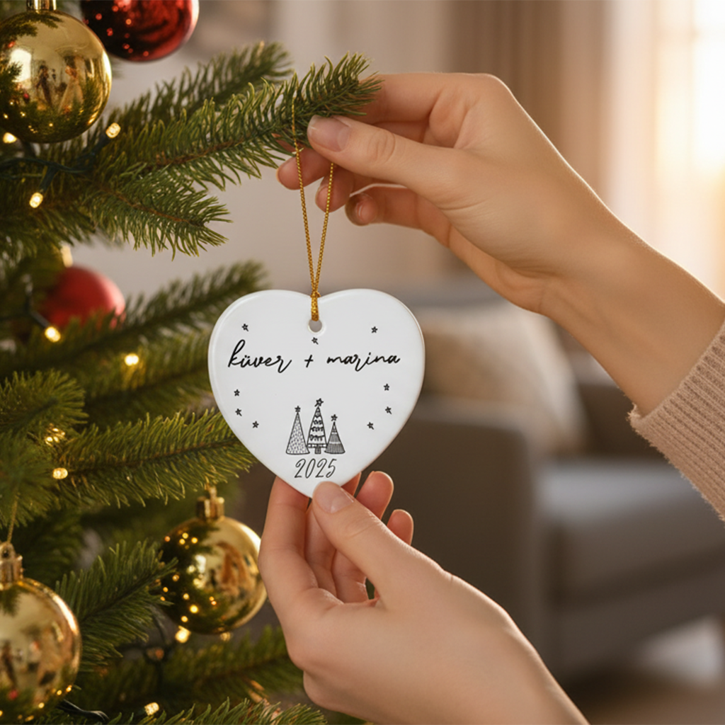Geschenk für Paare – Unser erstes Weihnachtsfest zusammen – Personalisiertes Weihnachtsornament