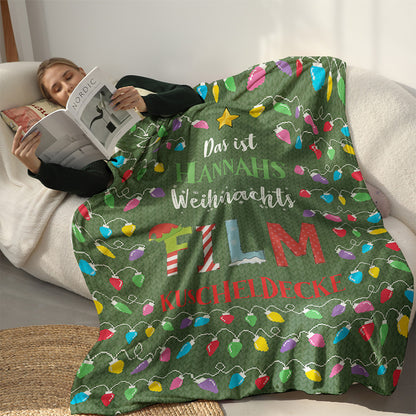 Geschenk für jeden - Das ist meine Weihnachts film Kuscheldecke - Personalisierte Premium-Decke