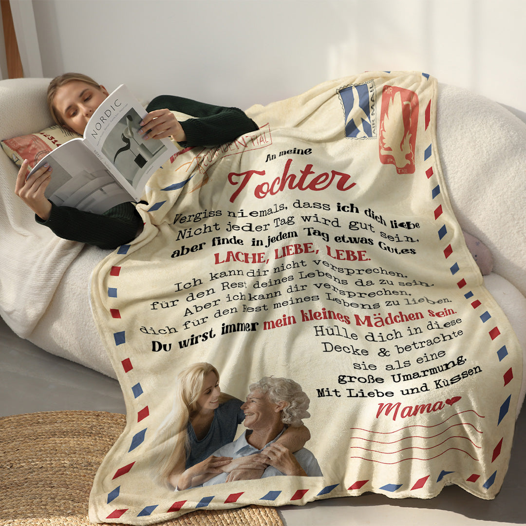 An meine Tochter - Vergiss Niemals Dass - Personalisierte Premium-Decke™