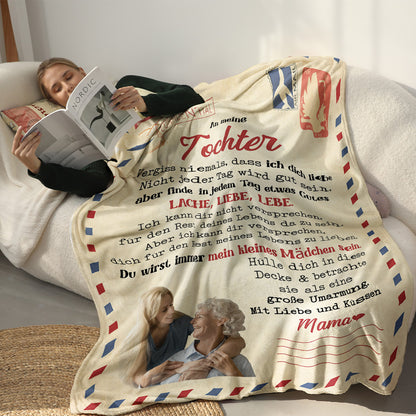 An meine Tochter - Vergiss Niemals Dass - Personalisierte Premium-Decke™