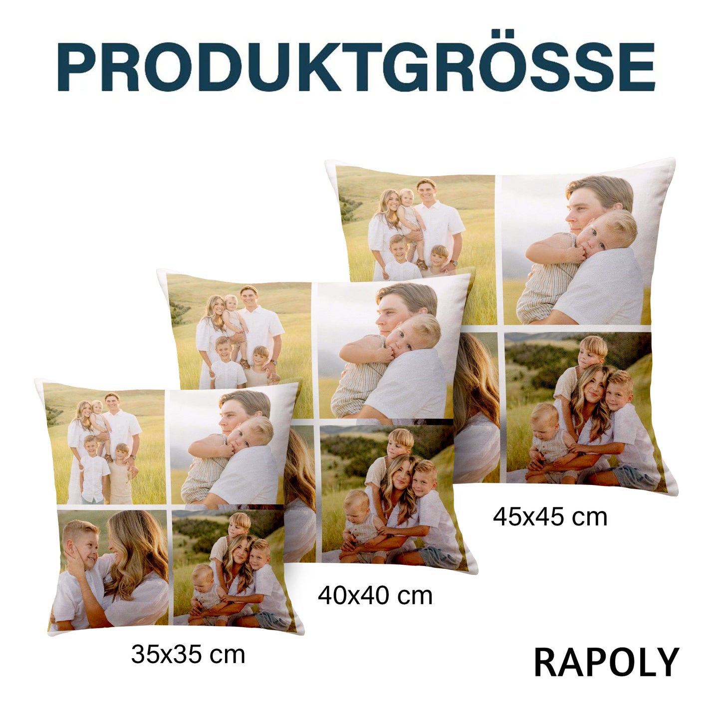 Geschenk für Familie - Fotocollage - Personalisiertes Kissen