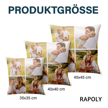 Geschenk für Familie - Fotocollage - Personalisiertes Kissen