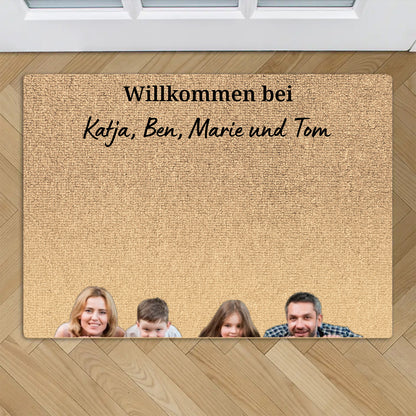 Personalisierte Fußmatte Geschenk für deine Familie mit Foto & Text