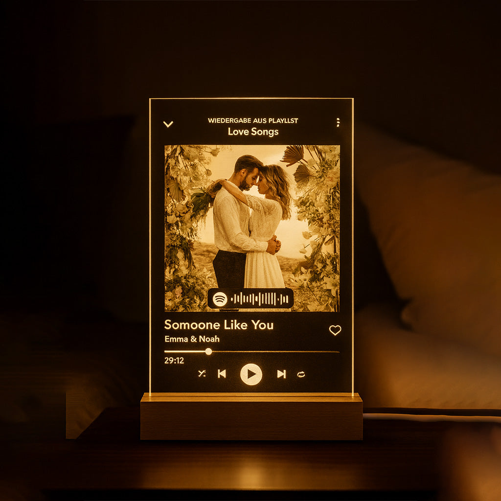 Geschenk für Paare - Lieblingslied - Song Cover Personalisierte Acryl-Glas
