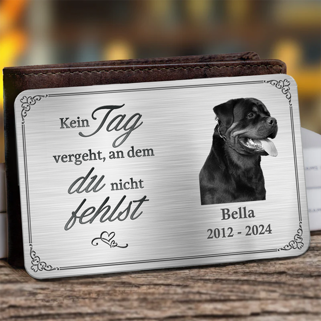 Personalisierte Foto-Geldbörse – Ich trage dich in meinem Herzen, bis ich dich wiedersehe – Personalisiertes Gedenk-Aluminiumkarte