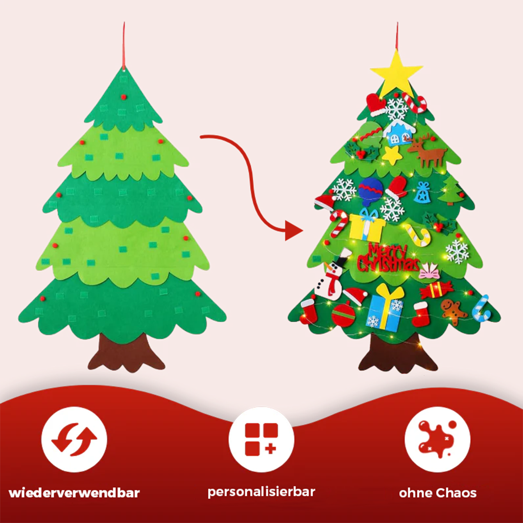 Geschenk für Kinder - Filz-Weihnachtsbaum