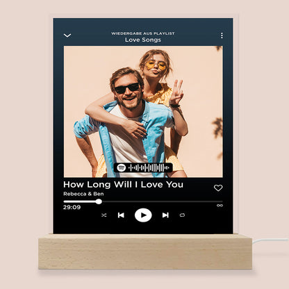 Geschenk für Paare - Lieblingslied - Song Cover Personalisierte Acryl-Glas