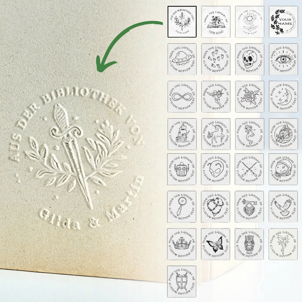 Personalisierter Buchprägestempel