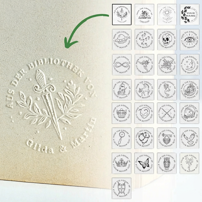 Personalisierter Buchprägestempel