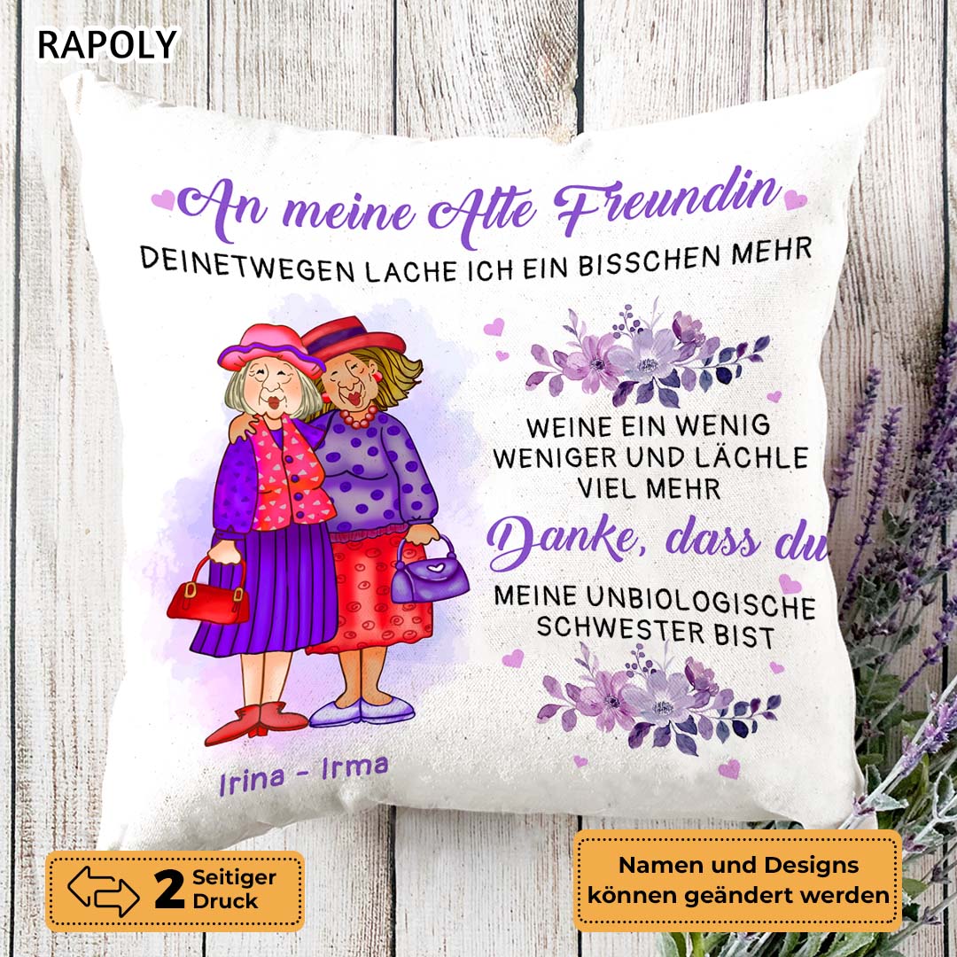 An Meine Alte Freundin – Personalisiertes Premium-Kissen™ Ver.2