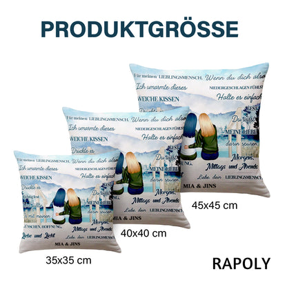 Für meine beste Freundin - Ich habe dieses weiche Kissen umarmt - Personalisiertes Kissen - Ver 1