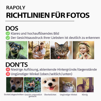 Geschenk für Tierliebhaber - Welpenbild - Personalisierter Gedenk-Fotoanhänger für Haustiere