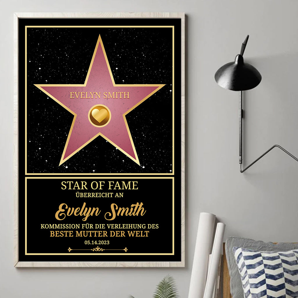 Personalisiertes Star of Fame Award Poster™