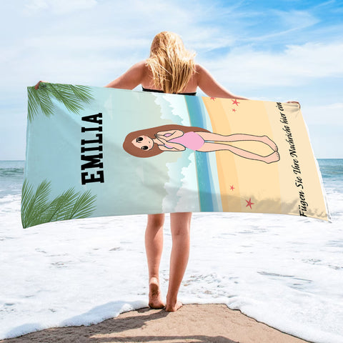 Am Strand - Individuelles Premium-Strandtuch für Sie™